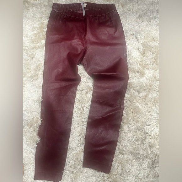NWT J.Crew Genuine Leather Pants - Picture 1 of 3